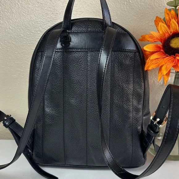 Michael Kors Black Backpack with Gold Accents - Picture 3 of 14